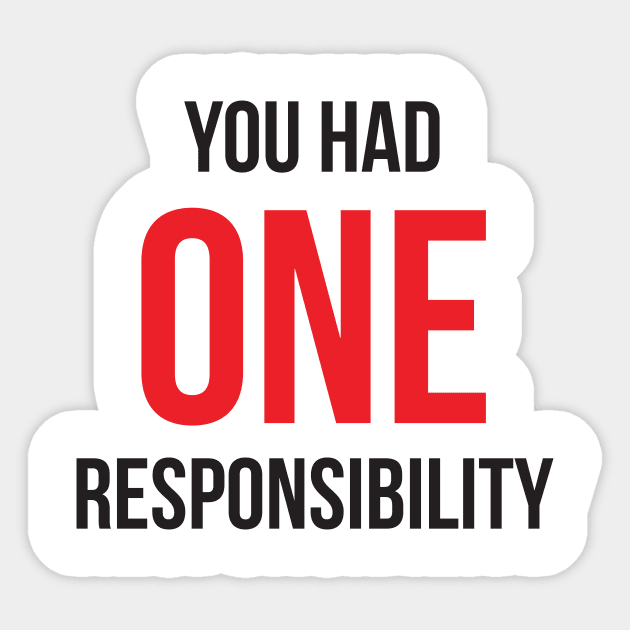 Single Responsibility Principle Sticker by jdefalco@gmail.com